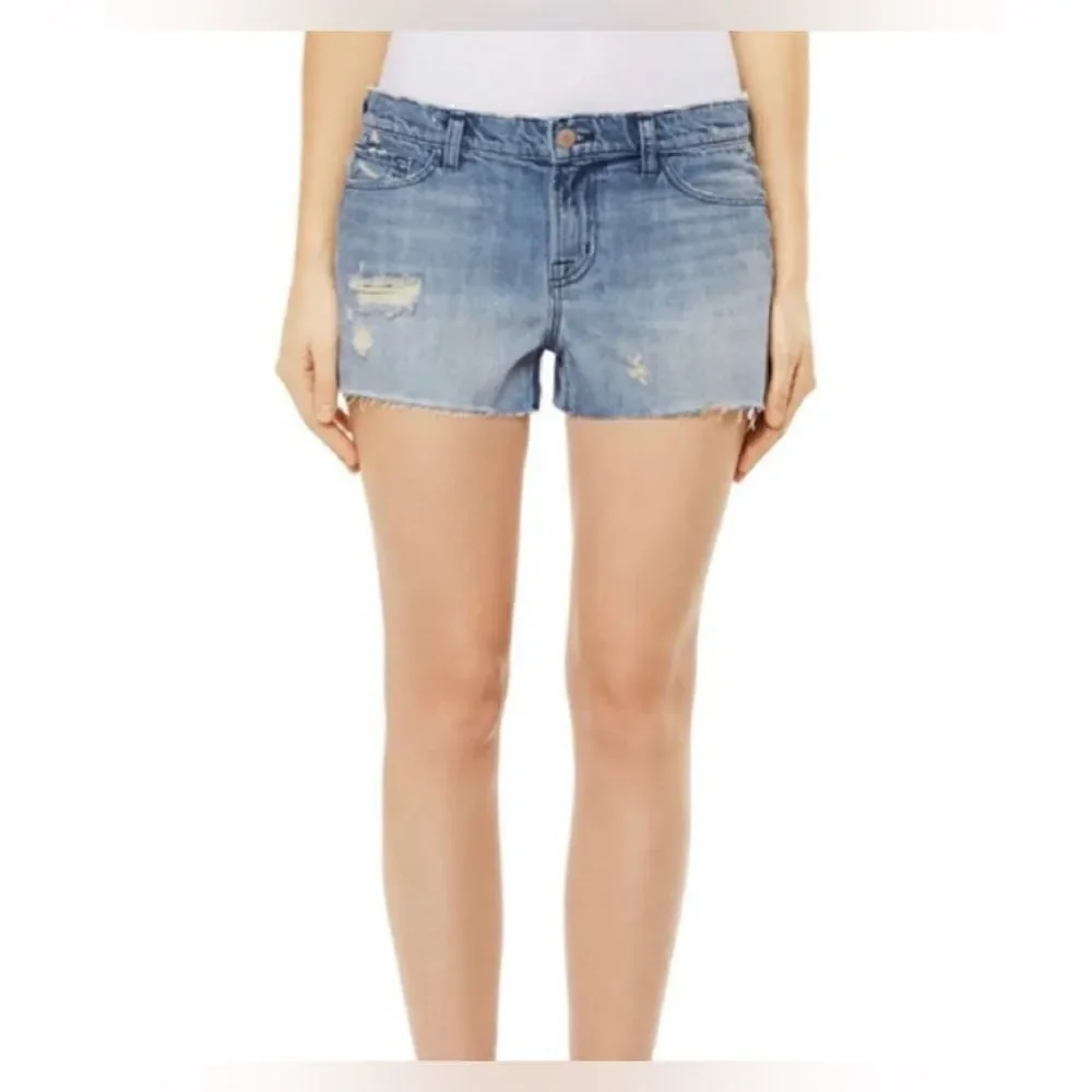 J Brand Cut Off Denim Shorts distressed boyfriend Sz 28 NWT - Picture 1 of 6